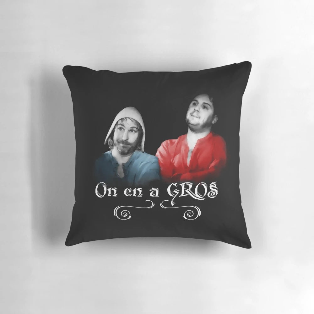 Karadoc and Perceval from Kaamelott TV series inspired decorative throw pillow