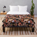 Kardashian collage plush blanket featuring Kendall, Kylie, Khloe, Kourtney, and Caitlyn Kardashian