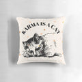 Karma cat pillow featuring Taylor Swift's album "Karma