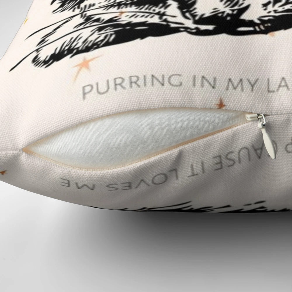 Karma cat pillow featuring Taylor Swift's album "Karma