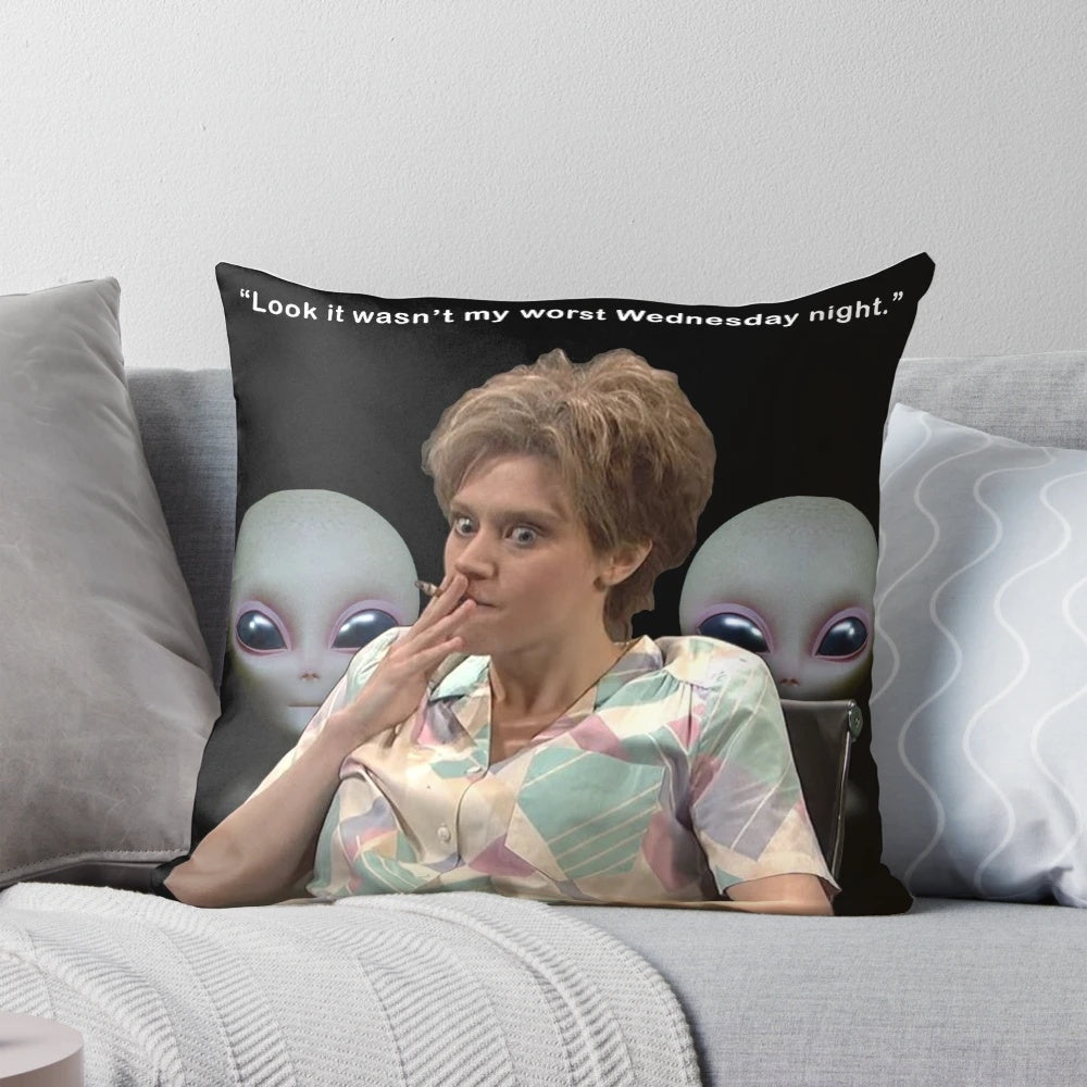 Kate McKinnon Aliens Inspired Ghostbusters SNL Funny Pillow