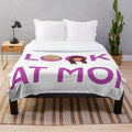 Kath and Kim inspired plush blanket with "Look at Moi" design