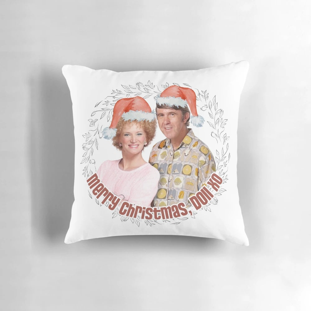 Kath & Kim Christmas Pillow Featuring Characters from the Iconic Australian Sitcom