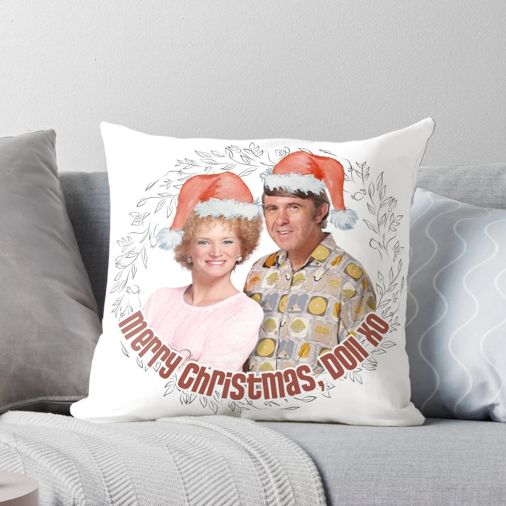 Kath & Kim Christmas Pillow Featuring Characters from the Iconic Australian Sitcom