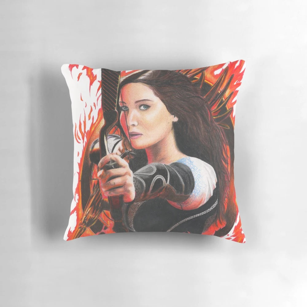 Katniss Everdeen Pillow - Iconic Character from The Hunger Games