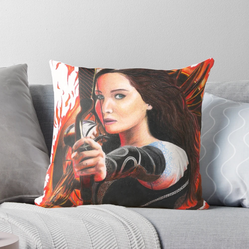 Katniss Everdeen Pillow - Iconic Character from The Hunger Games