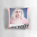 Katy Perry themed decorative pillow featuring the pop star's iconic imagery and lyrics