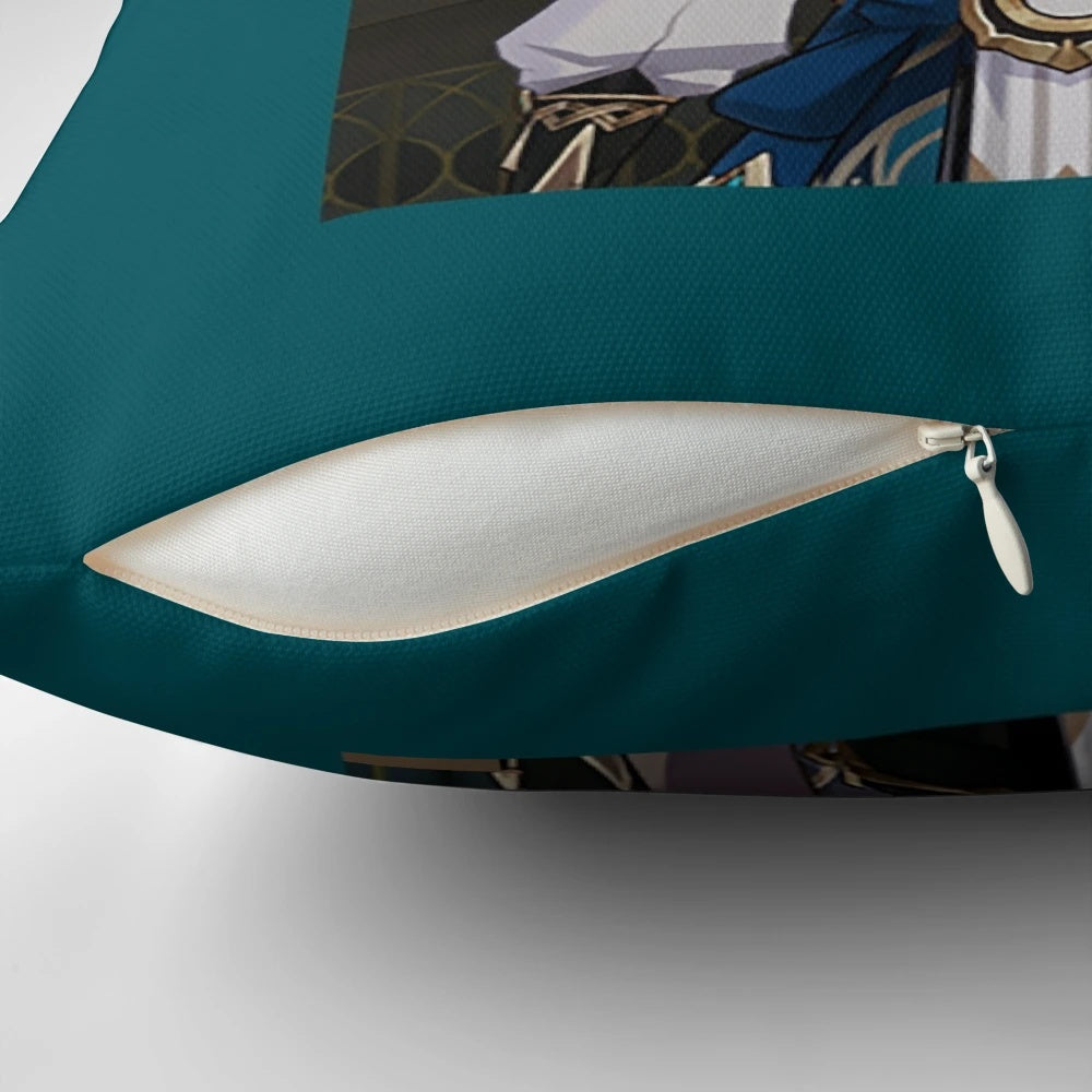 A cozy and charming Kaveh pillow, featuring the beloved Genshin Impact character from the Sumeru region.