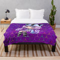 Kawaii gacha life plush blanket featuring a cute chibi anime style girl