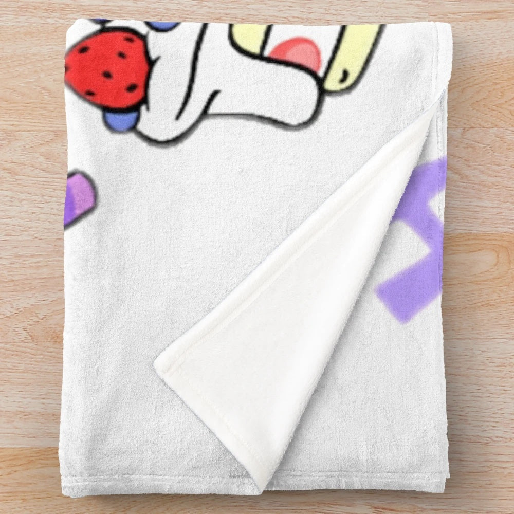 Kawaii Lilo and Stitch plush blanket with birthday design