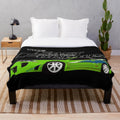 Kawasaki Green Plush Blanket featuring Mitsubishi Eclipse DSM design