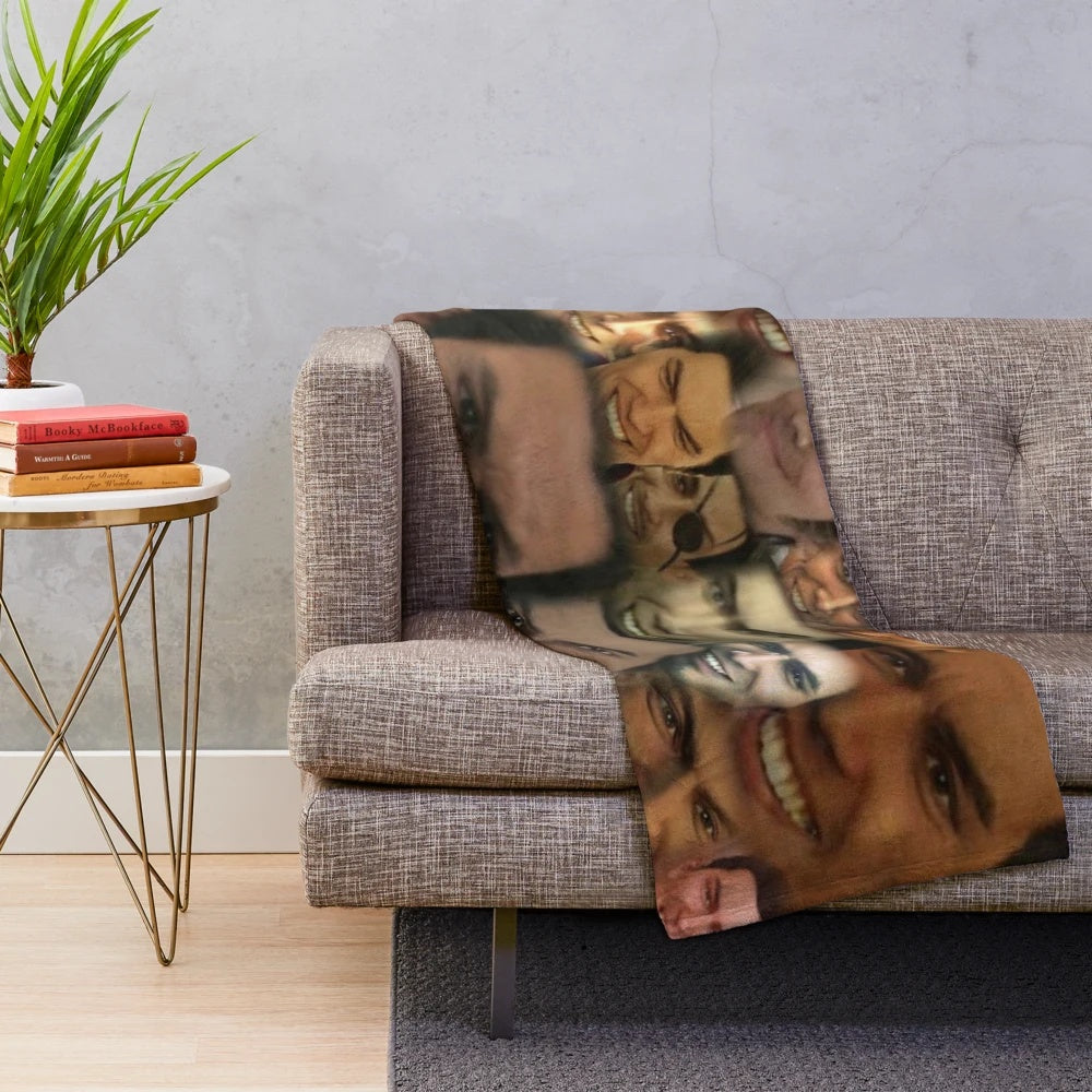 Plush blanket featuring the character Kazuma Kiryu from the Yakuza/Ryu ga Gotoku video game series