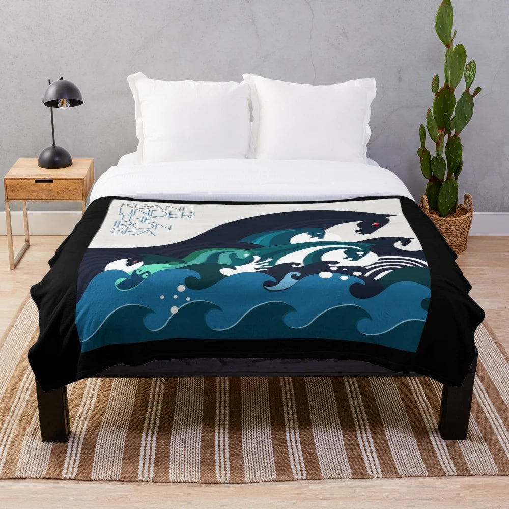 Soft, cozy plush blanket featuring the album art for Keane's "Under the Iron Sea