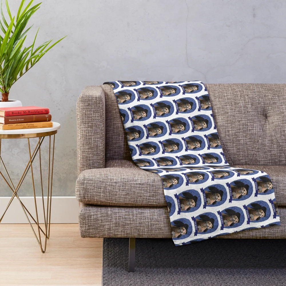 Keanu - Cats of Cinema inspired plush blanket featuring movie-themed cat designs