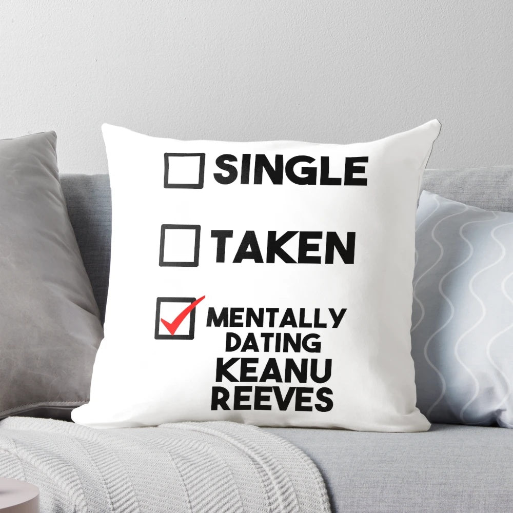 Keanu Reeves dating pillow with Cyberpunk and Toy Story design