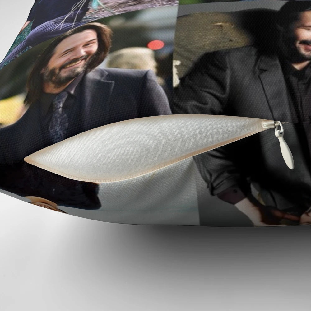 Keanu Reeves Inspired Collage Pillow