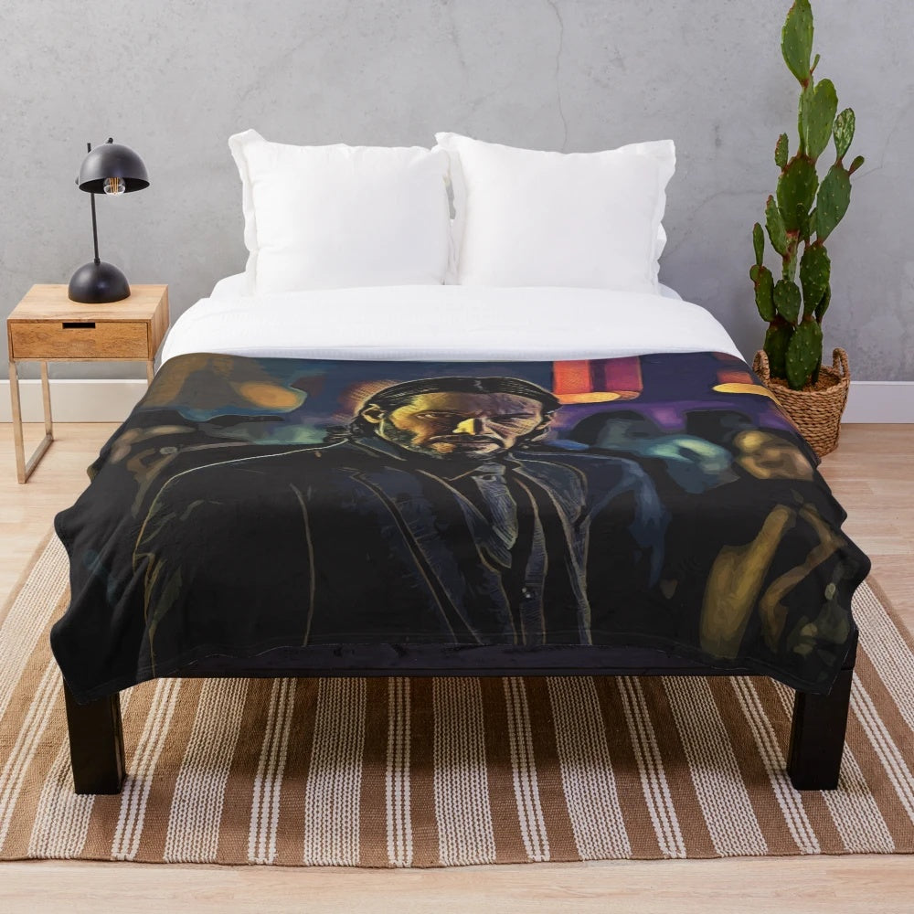 Keanu Reeves John Wick Plush Blanket
