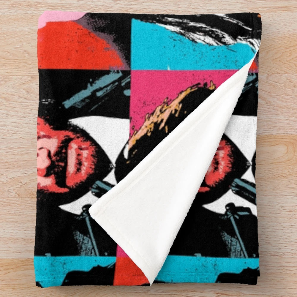 Keanu Reeves pop art inspired plush blanket