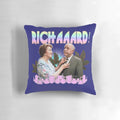 Decorative throw pillow featuring the iconic character Hyacinth Bucket from the beloved British sitcom "Keeping Up Appearances