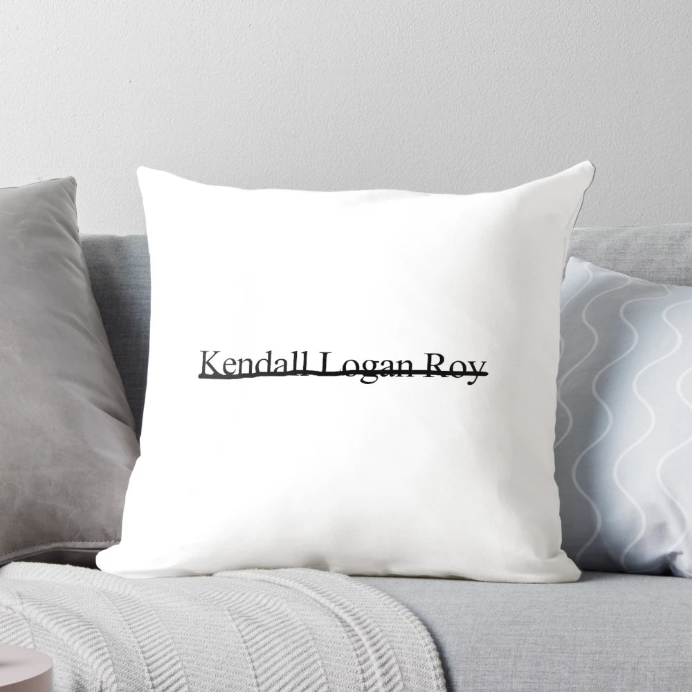Kendall Roy "Succession" Pillow featuring the Waystar Royco logo