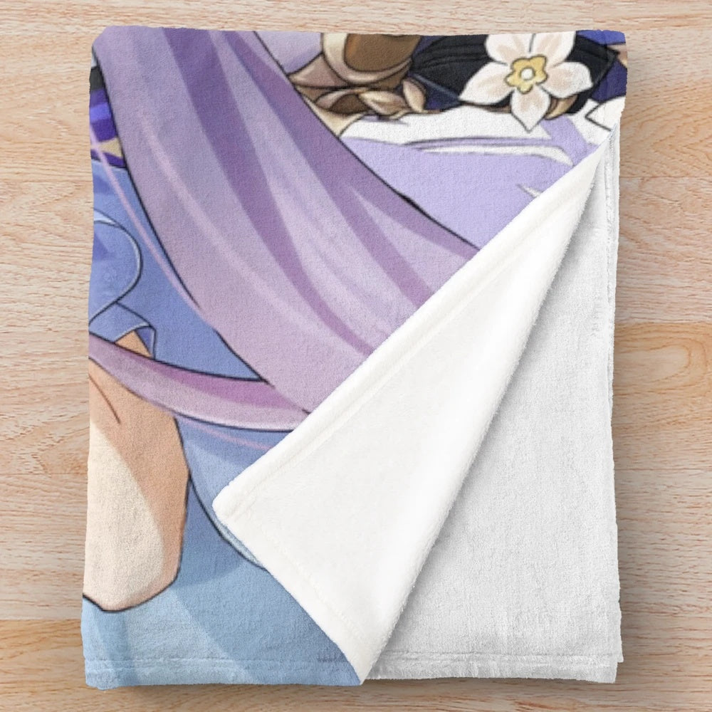 Keqing Genshin Impact Plush Blanket