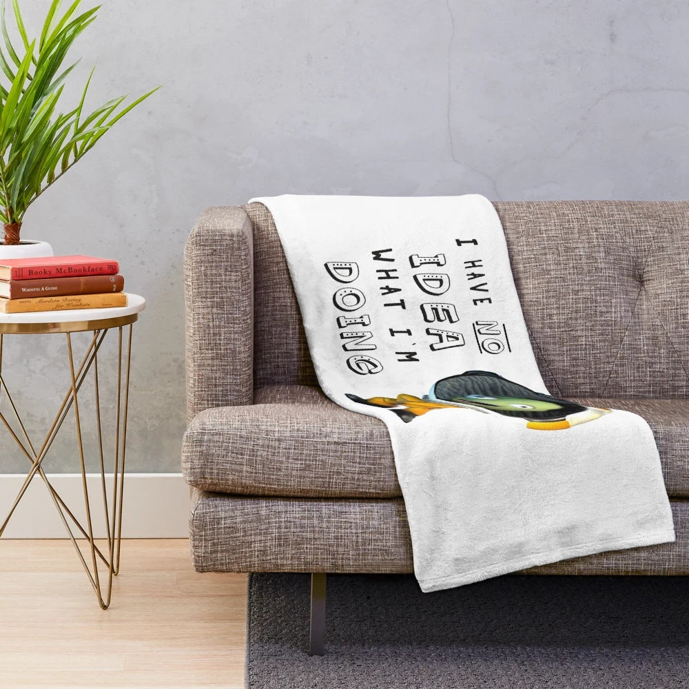 Kerbal Space Program inspired plush blanket with funny "Have No Idea What I'm Doing" design