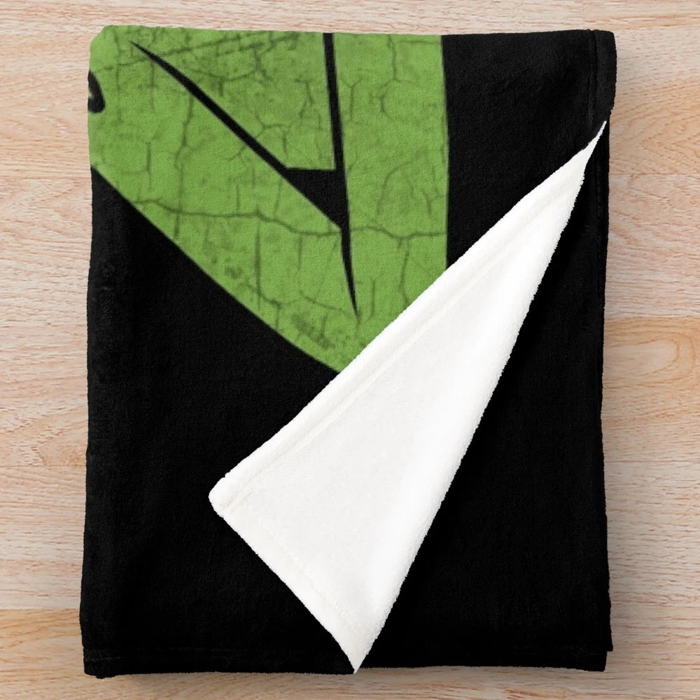 Kermit the Frog inspired plush blanket with retro Muppets design