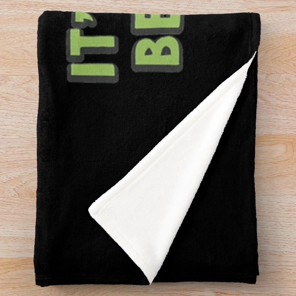 Kermit the Frog plush blanket with meme-inspired design
