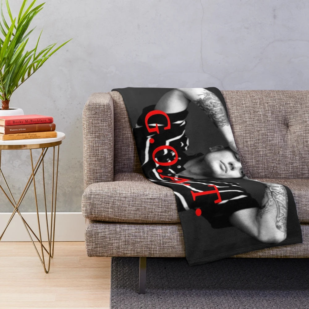 Kerser inspired eshay plush blanket with rapper and hip hop design