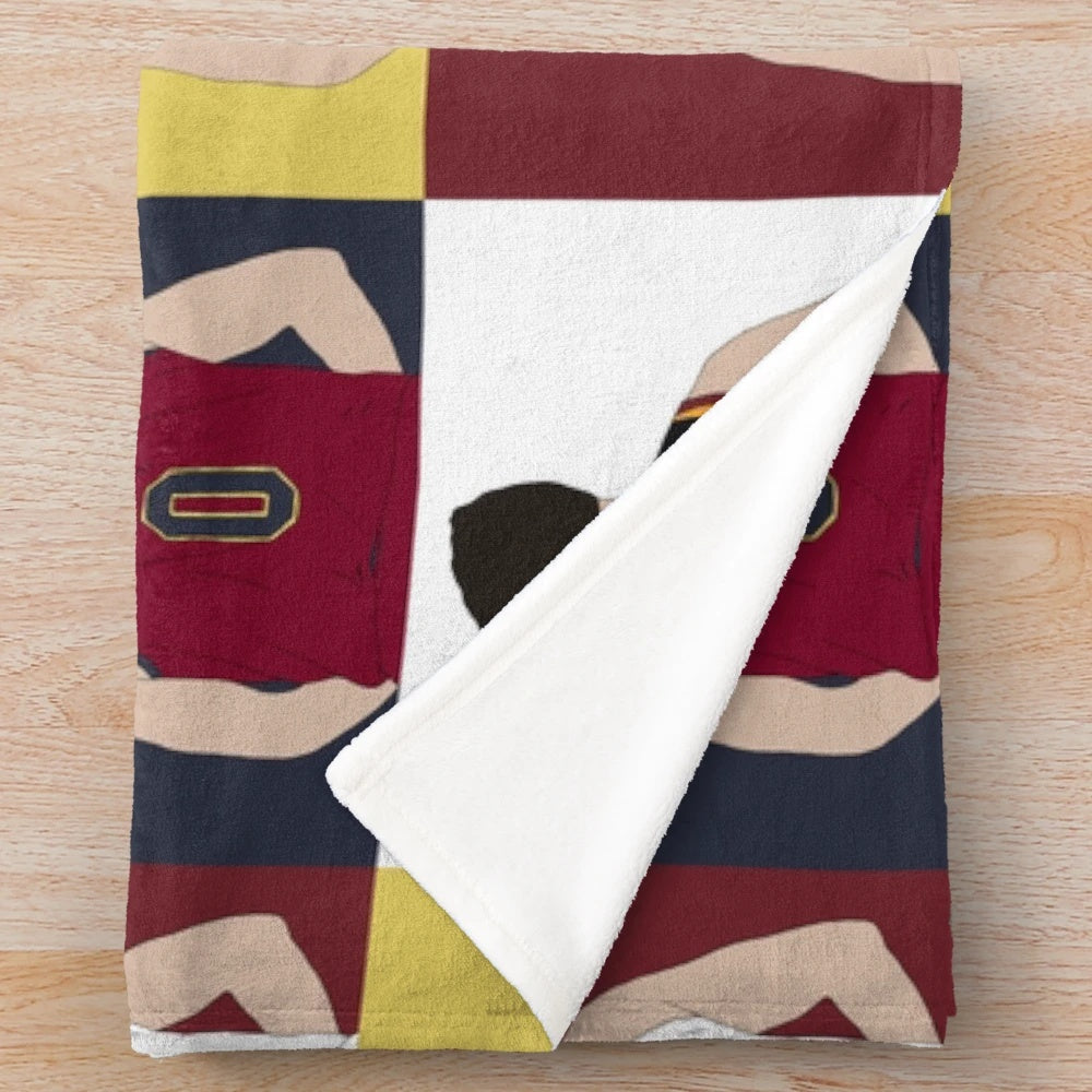 Kevin Love Inspired Grid Plush Blanket