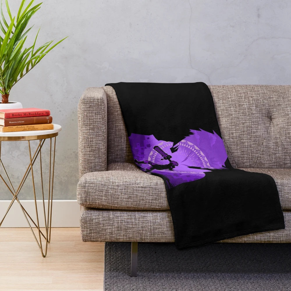 Keyblade Riku Silhouette Plush Blanket for Kingdom Hearts Fans