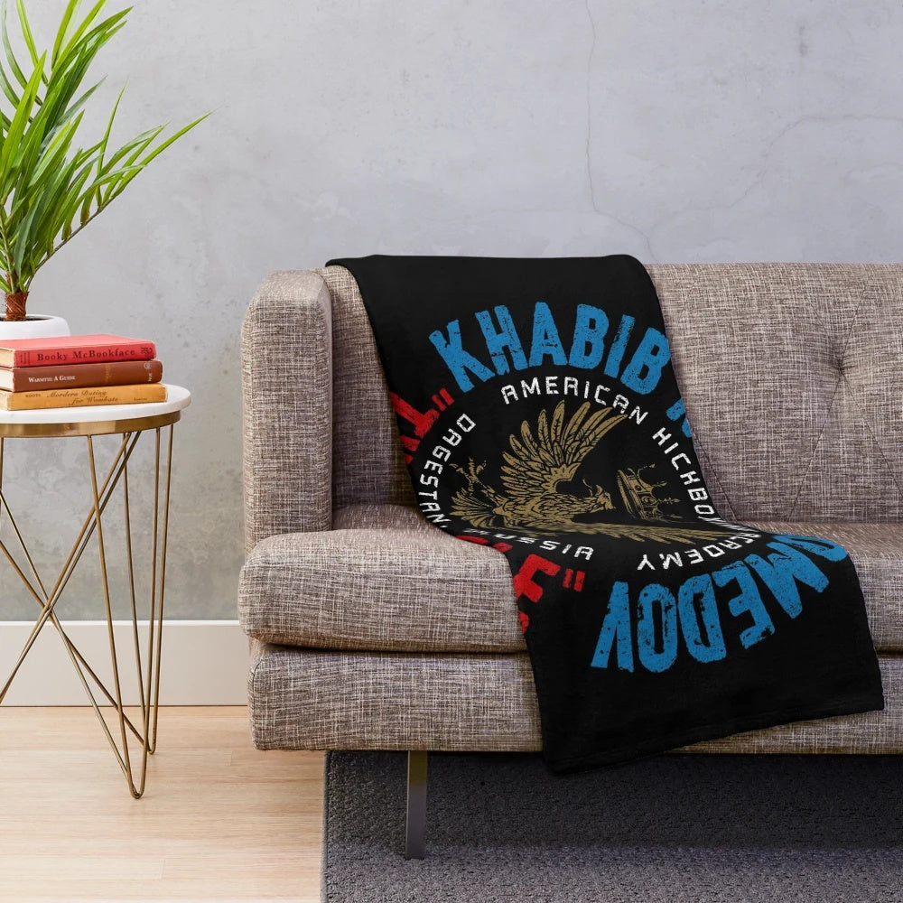 Khabib Nurmagomedov inspired plush blanket with eagle design