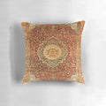 Khorasan-inspired antique Persian carpet print decorative pillow
