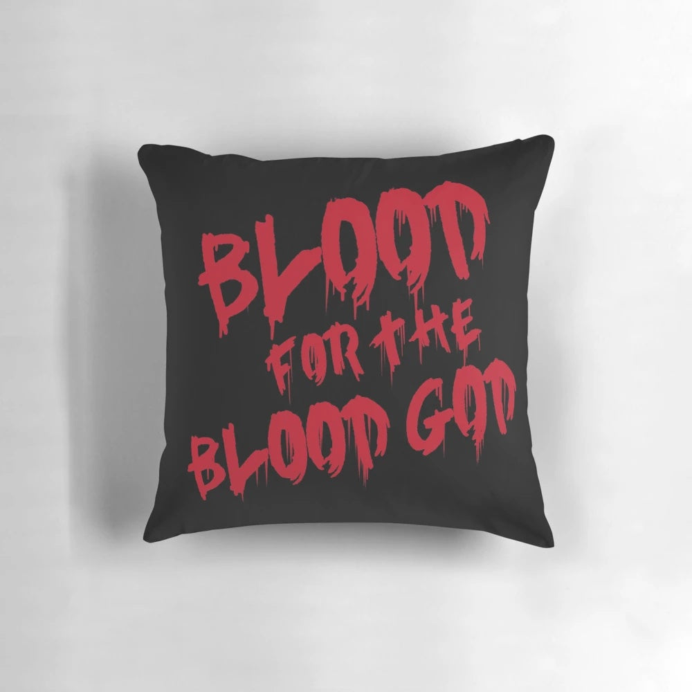 Khorne Chaos God Blood for the Blood God Decorative Throw Pillow with Graffiti Design