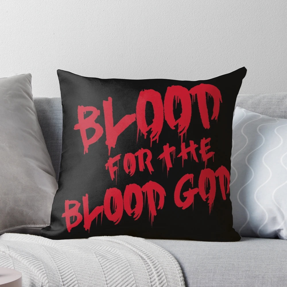 Khorne Chaos God Blood for the Blood God Decorative Throw Pillow with Graffiti Design