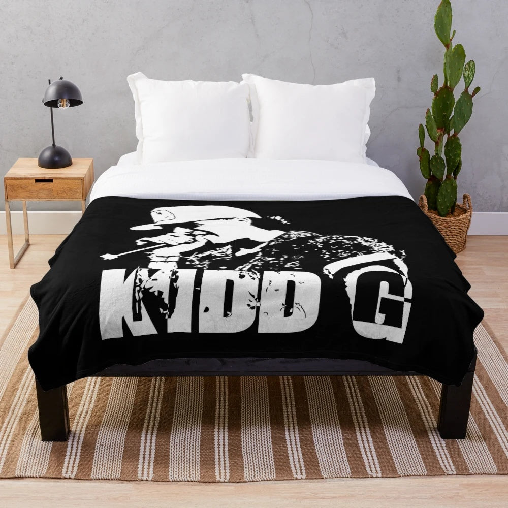 Kidd G Inspired Plush Blanket with Singer's Artwork