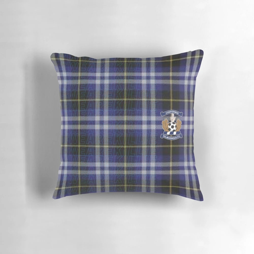 Killie Football Club Tartan Pillow featuring the iconic Scottish club's colors and design