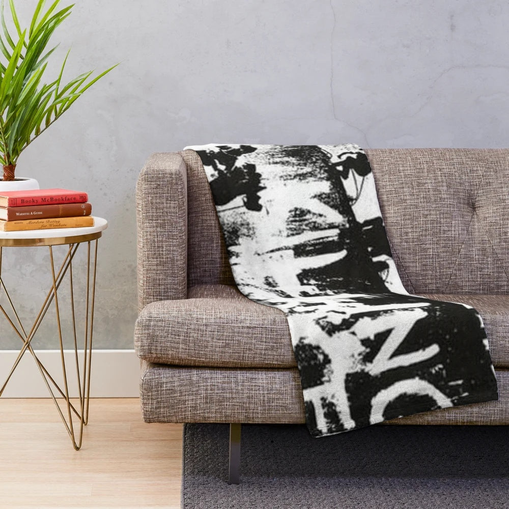 Killing Joke inspired plush blanket with music themed design