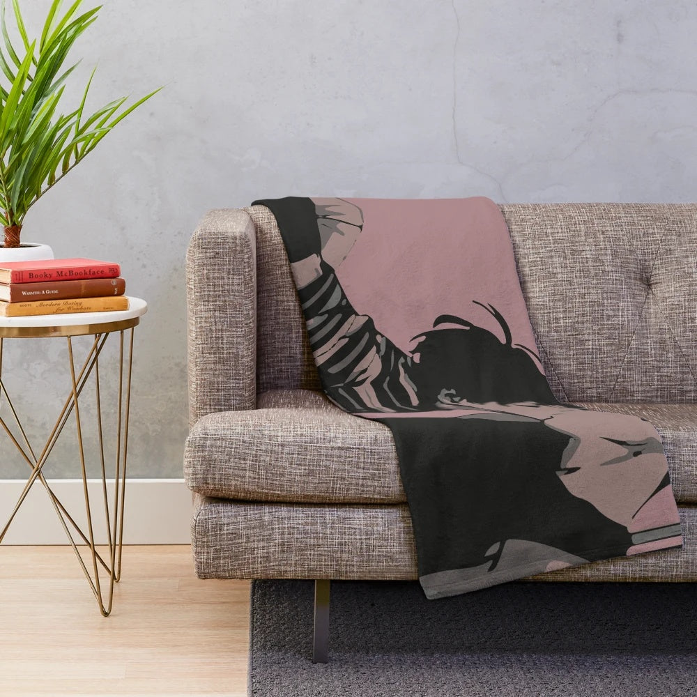 Killing Stalking inspired plush blanket featuring anime boys