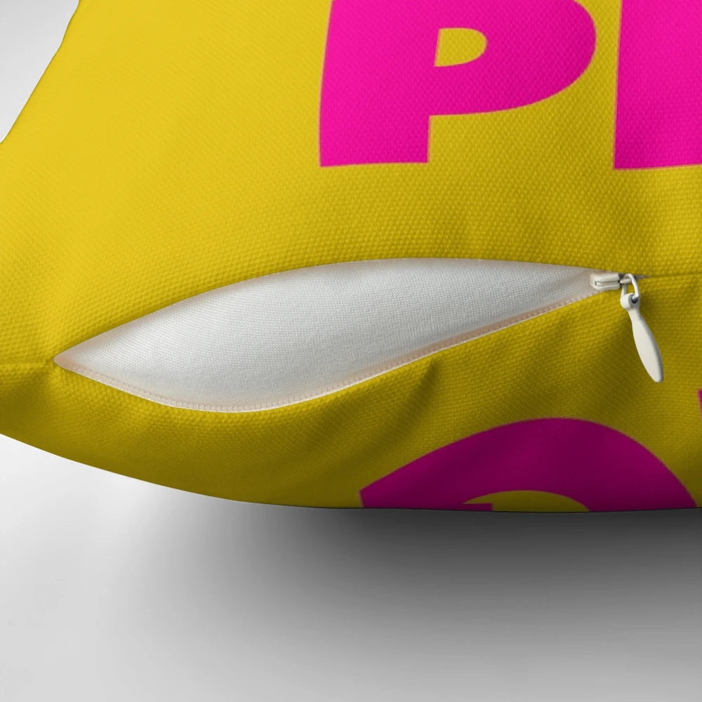 Kim Richards inspired throw pillow with text "Slut Pig"