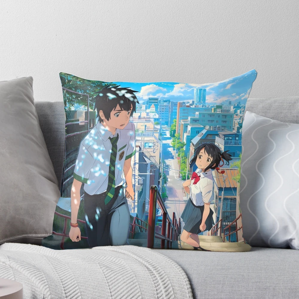 Kimi no Na Wa Anime Pillow - Soft and Comfortable Pillow with Cover Image from the Beloved Anime Film