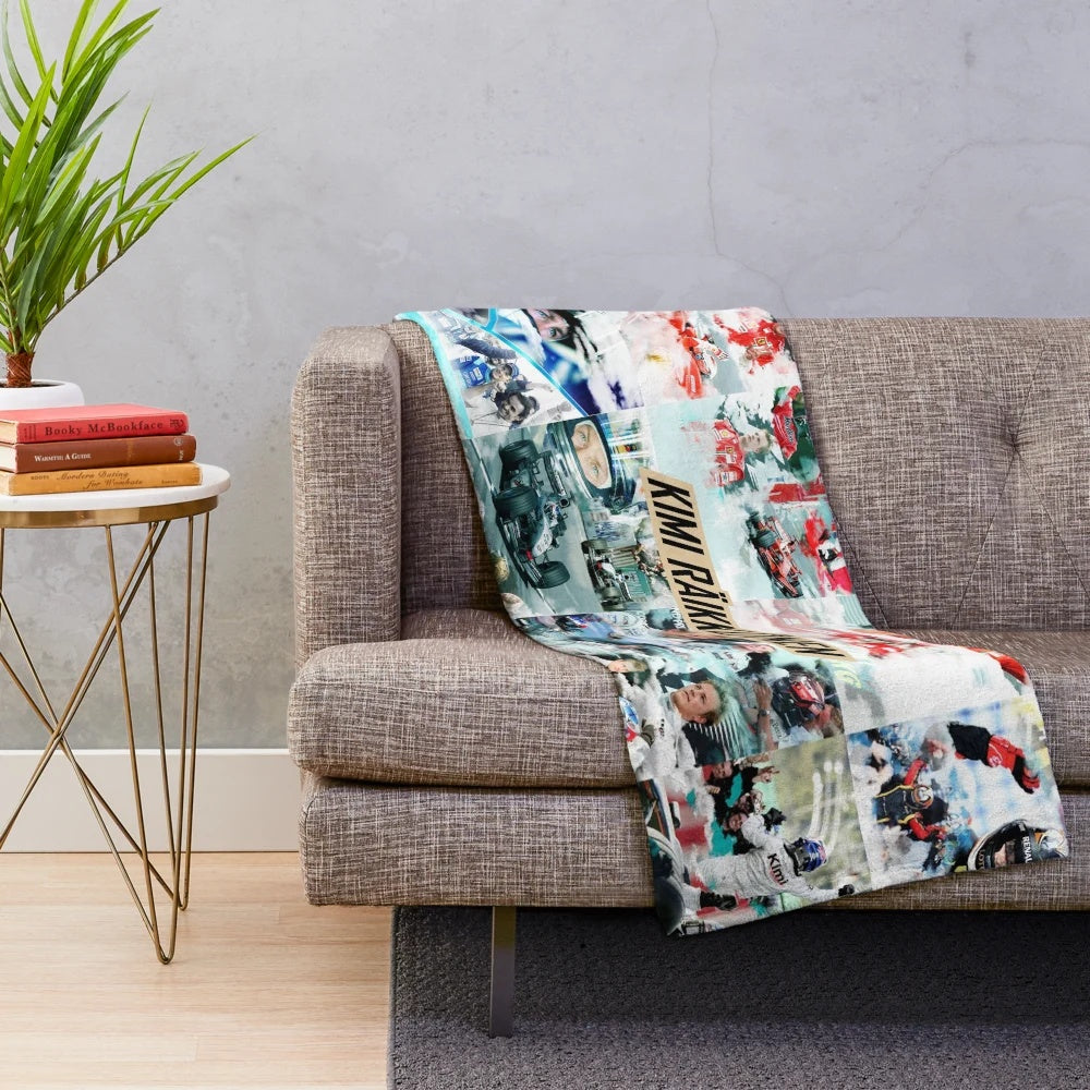Kimi Raikkonen Formula One Inspired Plush Blanket