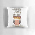 "King George Pillow featuring the character from the hit Broadway musical Hamilton"