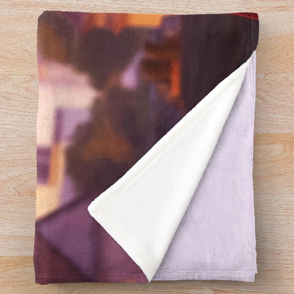 Kiriko Takemura inspired plush blanket with anime-style design