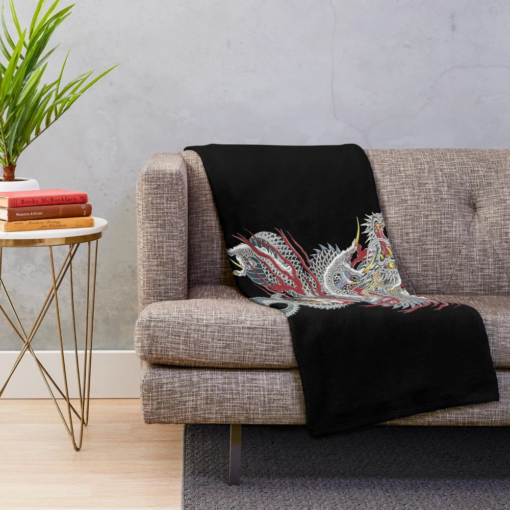 Kiryu Kazuma Dragon of Dojima Yakuza Inspired Plush Blanket
