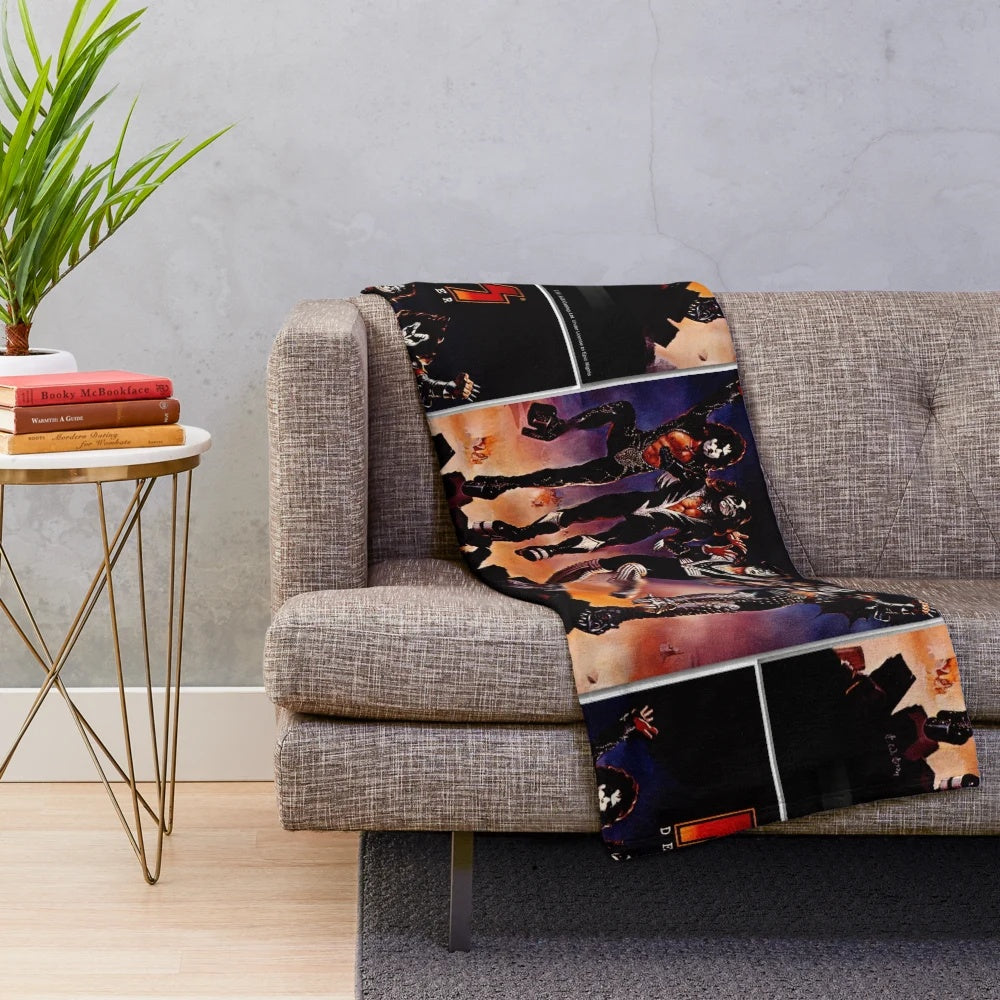 KISS Destroyer 1976 Inspired Plush Blanket