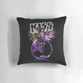 A plush Kiss Starchild pillow featuring the iconic logo and design