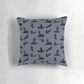 Black and white kitesurf silhouette photo montage pattern decorative pillow