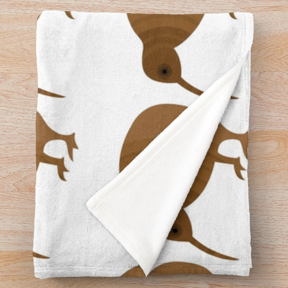 Kiwi-inspired plush blanket featuring legendary animals design
