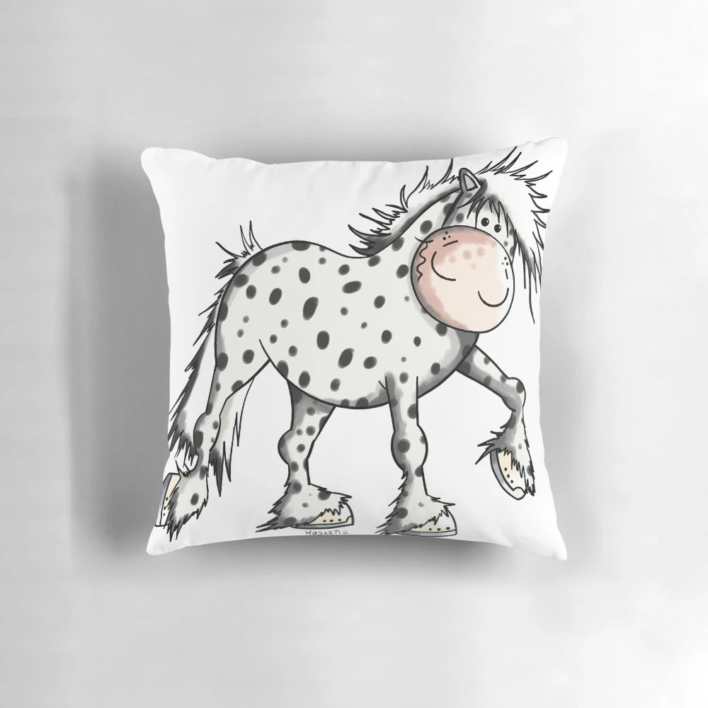 Decorative Knabstrupper spotted horse throw pillow
